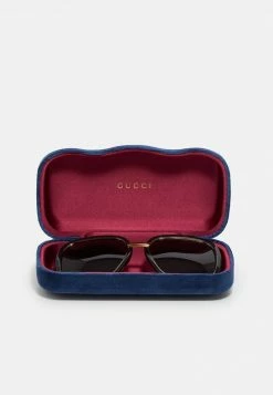 Gucci UNISEX - Sonnenbrille - Grey/gold-coloured -Günstiges Gucci || Knirps Geschäft 03616934b68c46dd9fbe09cff80a2648