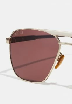 Gucci UNISEX - Sonnenbrille - Gold-coloured/brown -Günstiges Gucci || Knirps Geschäft 251202d21dcb41298700e4686e1efba8