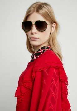 Gucci - Damen Sonnenbrille - Gold/green -Günstiges Gucci || Knirps Geschäft 58426a51b3ca44329e8b6a16d26ab247