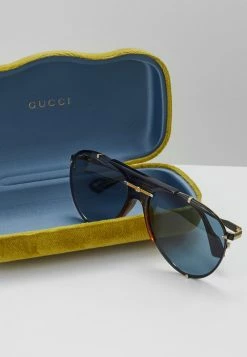 Gucci - Unisex Sonnenbrille - Gold-coloured/blue -Günstiges Gucci || Knirps Geschäft 61ecde889db946f7a498952cd11cf40b