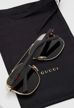 Gucci - Unisex Sonnenbrille - Gold/brown -Günstiges Gucci || Knirps Geschäft 8467eac119404dec9018253328e6437a