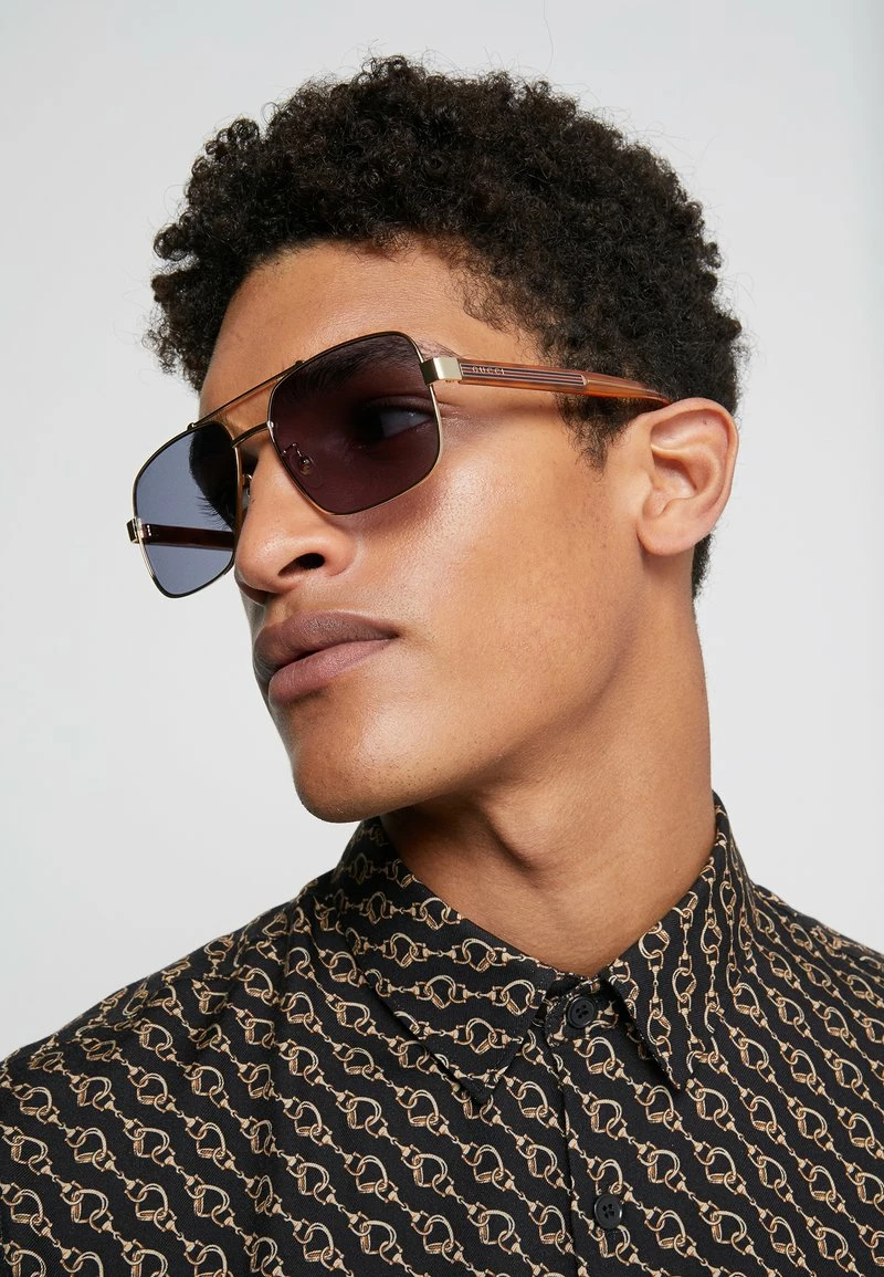 Gucci - Unisex Sonnenbrille - Gold-coloured/crystal/grey 4 Gucci - Unisex Sonnenbrille - Gold-coloured/crystal/grey – Bild 2