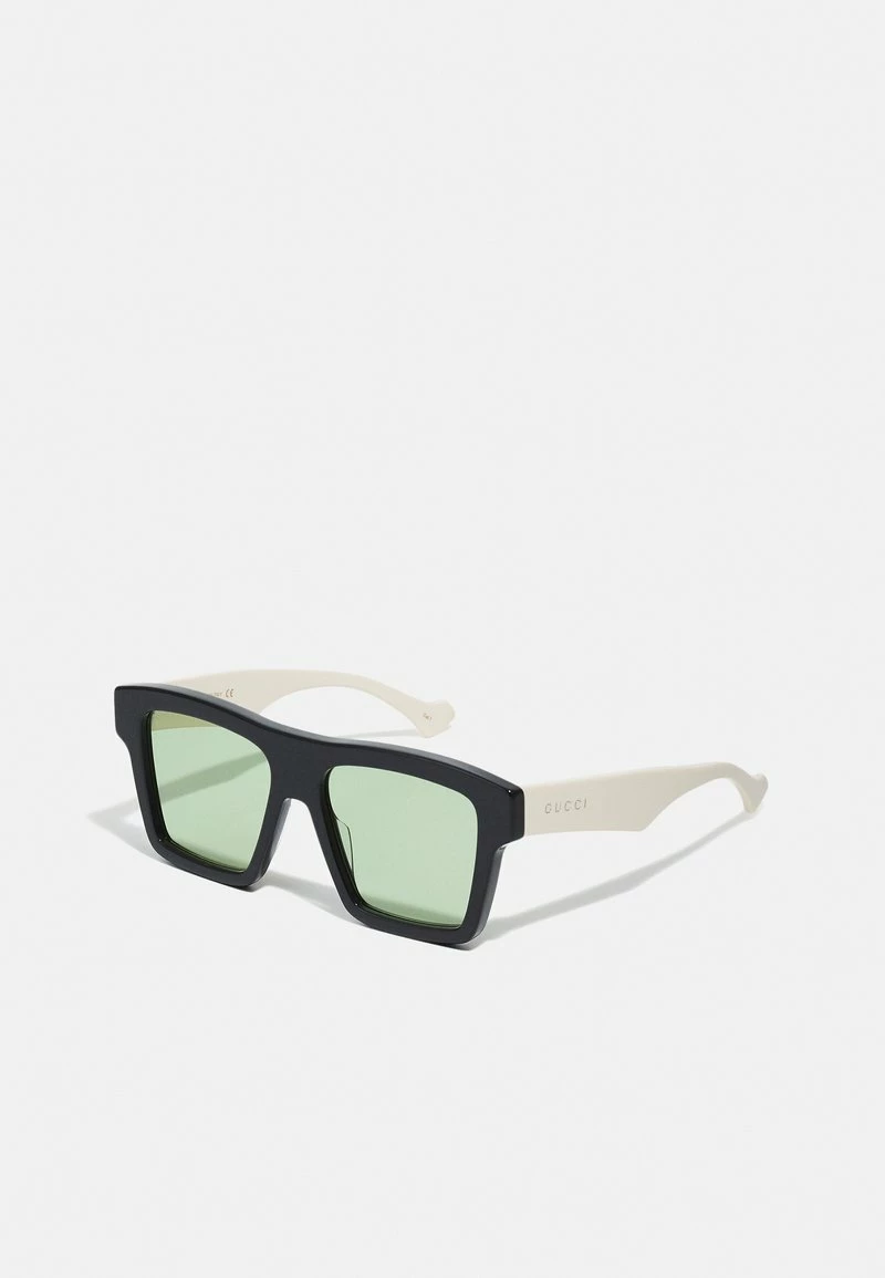 Gucci UNISEX - Sonnenbrille - Black/white/green 3 Gucci UNISEX - Sonnenbrille - Black/white/green