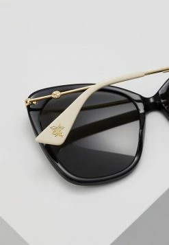 Gucci - Damen Sonnenbrille - Black/gold-coloured/grey -Günstiges Gucci || Knirps Geschäft c9154d1f6a664b01985072147dba63d0