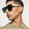 Gucci UNISEX - Sonnenbrille - Black/white/green