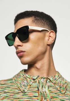 Gucci UNISEX - Sonnenbrille - Black/white/green